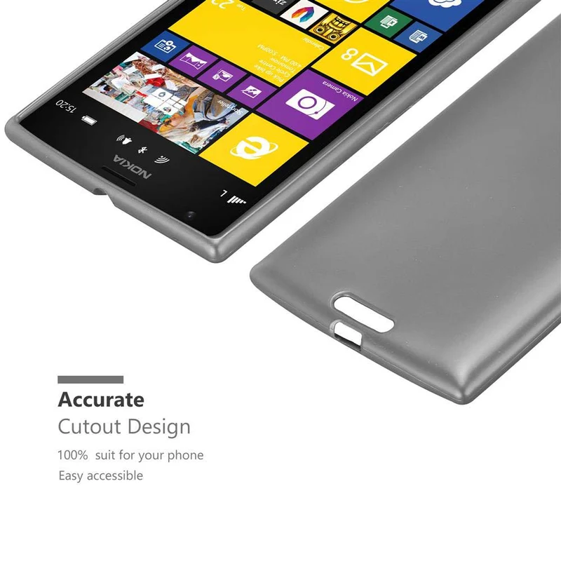Cadorabo Hülle kompatibel mit Nokia Lumia 1520 Schutzhülle aus flexiblem TPU Silikon