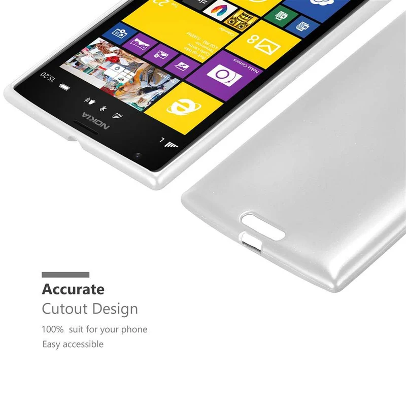 Cadorabo Hülle kompatibel mit Nokia Lumia 1520 Schutzhülle aus flexiblem TPU Silikon