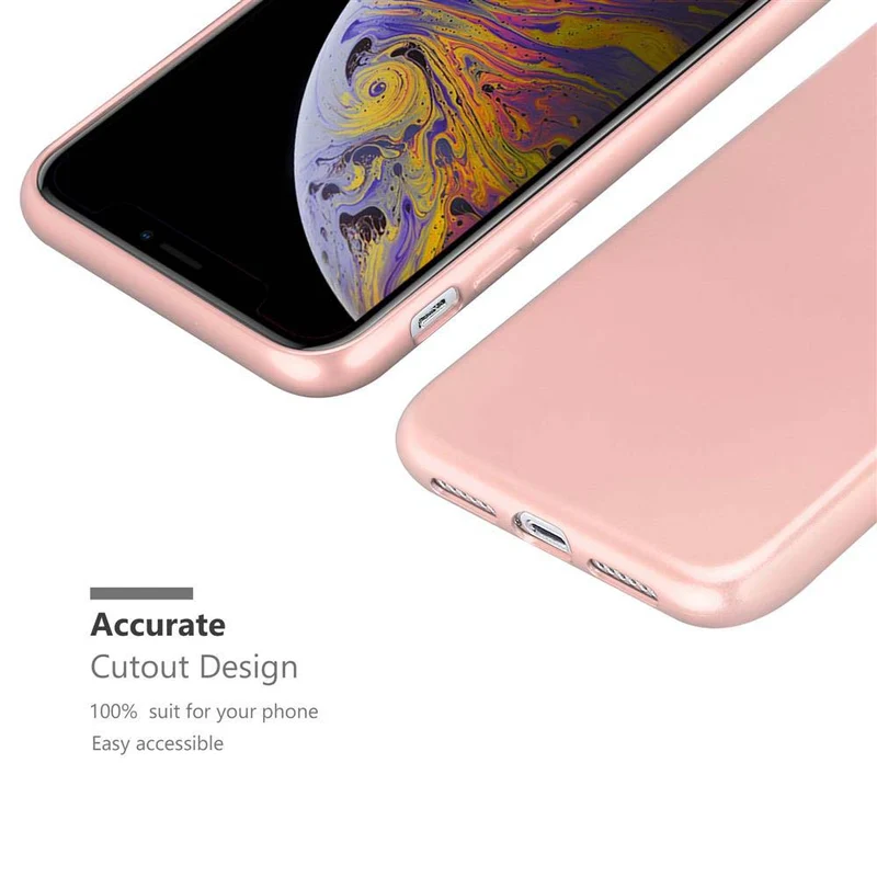 Cadorabo Hülle kompatibel mit Apple iPhone XS MAX Schutzhülle aus flexiblem TPU Silikon