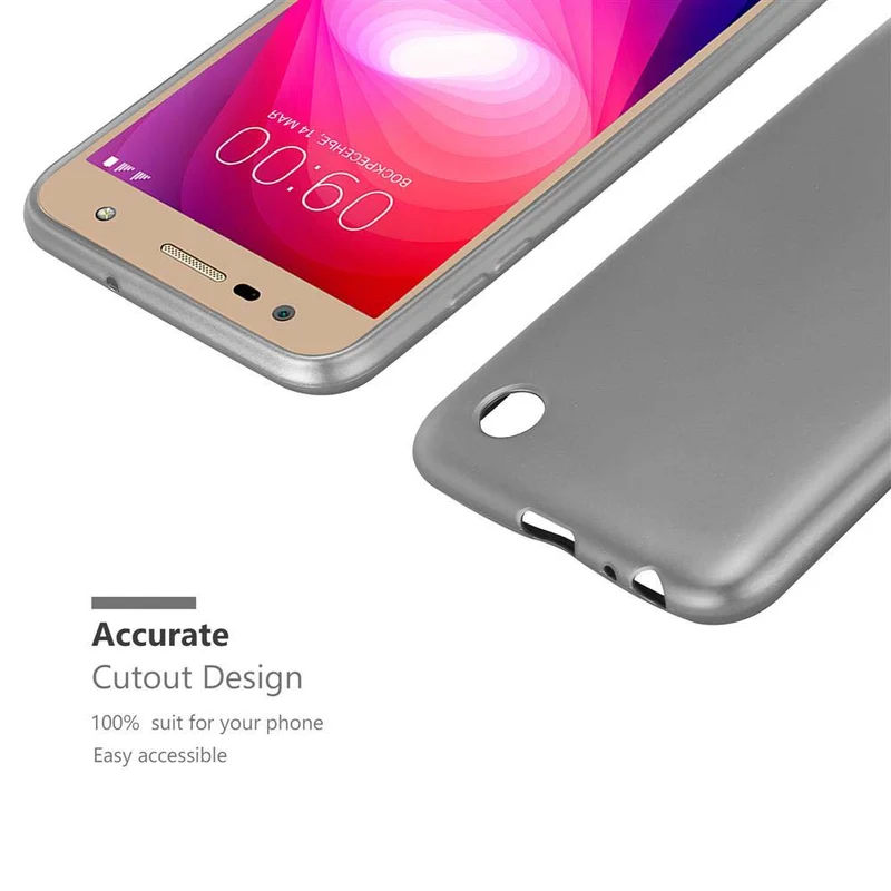Cadorabo Hülle kompatibel mit LG X POWER 2 Schutzhülle aus flexiblem TPU Silikon