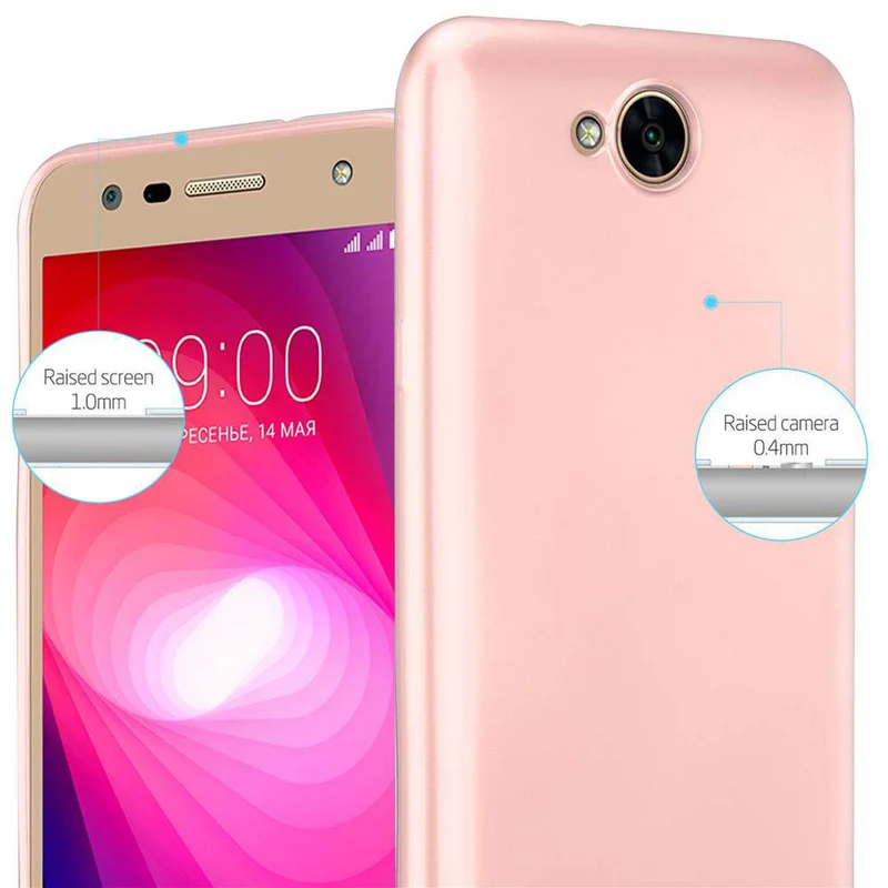 Cadorabo Hülle kompatibel mit LG X POWER 2 Schutzhülle aus flexiblem TPU Silikon