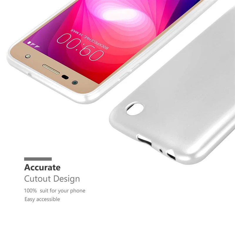 Cadorabo Hülle kompatibel mit LG X POWER 2 Schutzhülle aus flexiblem TPU Silikon
