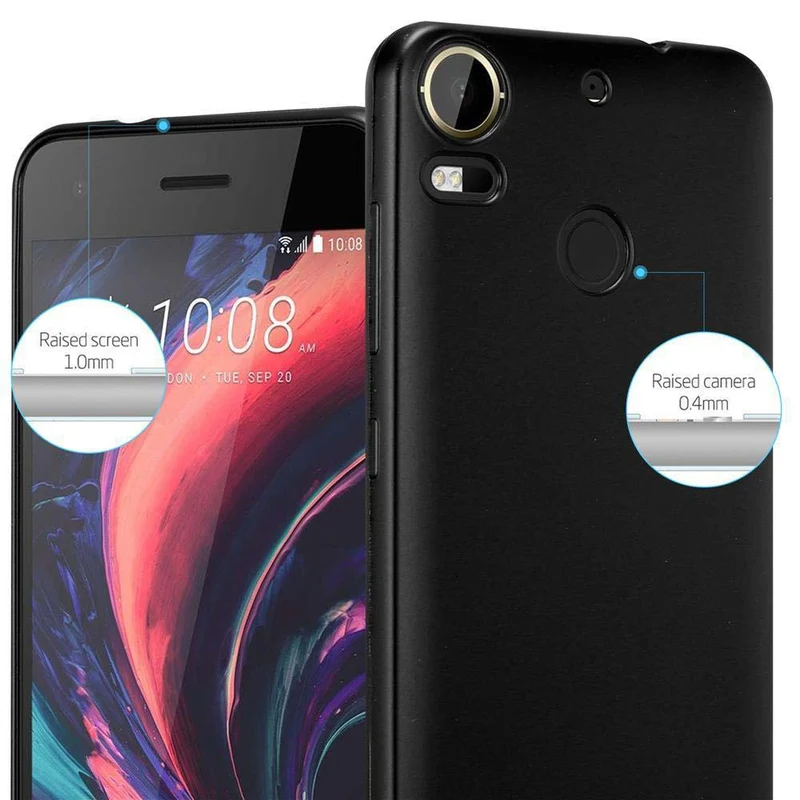 Cadorabo Hülle kompatibel mit HTC Desire 10 PRO Schutzhülle aus flexiblem TPU Silikon