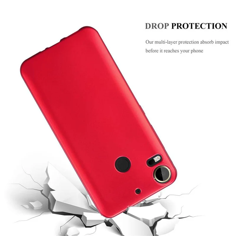 Cadorabo Hülle kompatibel mit HTC Desire 10 PRO Schutzhülle aus flexiblem TPU Silikon