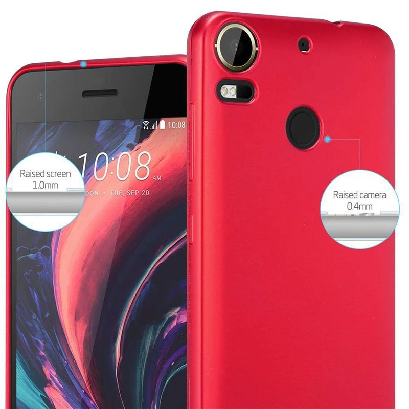 Cadorabo Hülle kompatibel mit HTC Desire 10 PRO Schutzhülle aus flexiblem TPU Silikon
