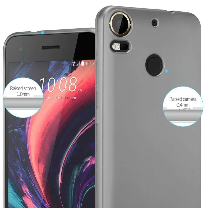 Cadorabo Hülle kompatibel mit HTC Desire 10 PRO Schutzhülle aus flexiblem TPU Silikon