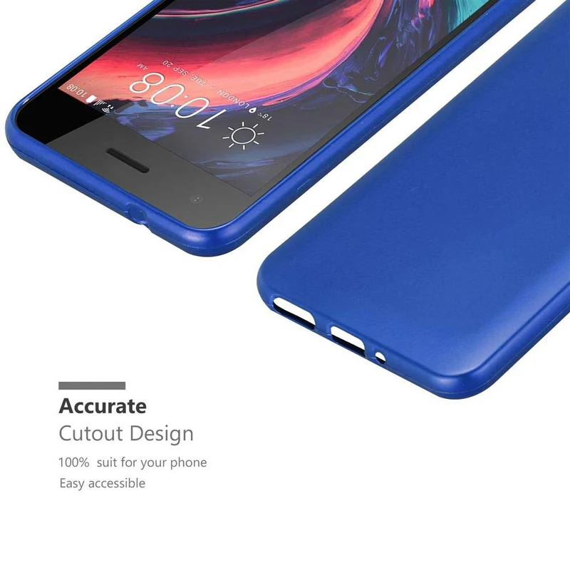 Cadorabo Hülle kompatibel mit HTC Desire 10 PRO Schutzhülle aus flexiblem TPU Silikon