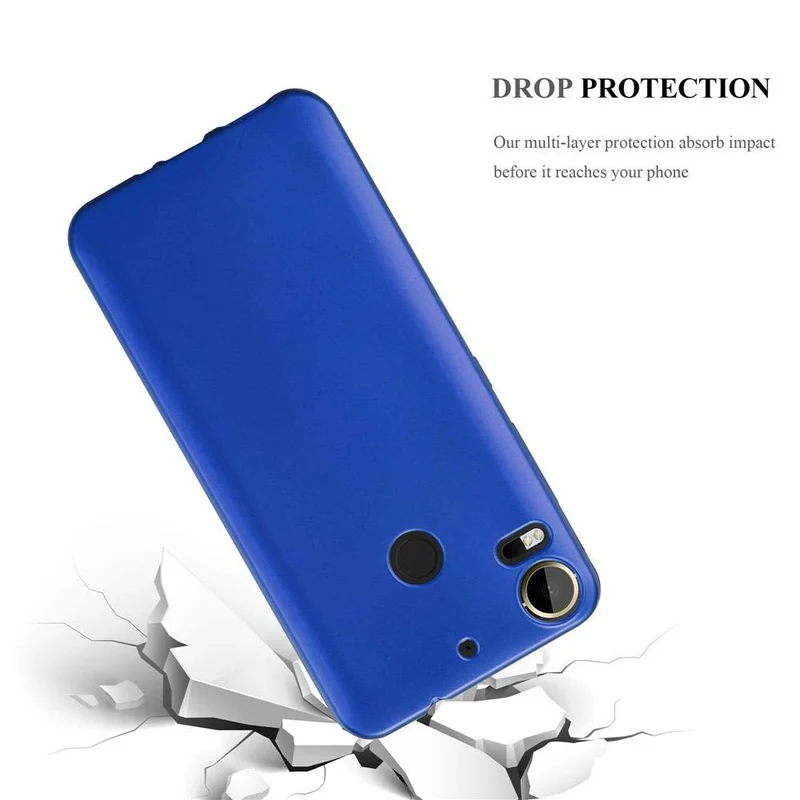Cadorabo Hülle kompatibel mit HTC Desire 10 PRO Schutzhülle aus flexiblem TPU Silikon