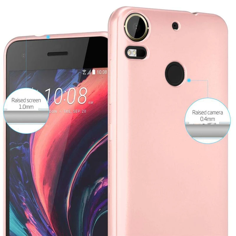 Cadorabo Hülle kompatibel mit HTC Desire 10 PRO Schutzhülle aus flexiblem TPU Silikon