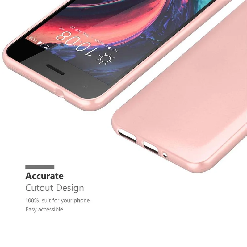 Cadorabo Hülle kompatibel mit HTC Desire 10 PRO Schutzhülle aus flexiblem TPU Silikon