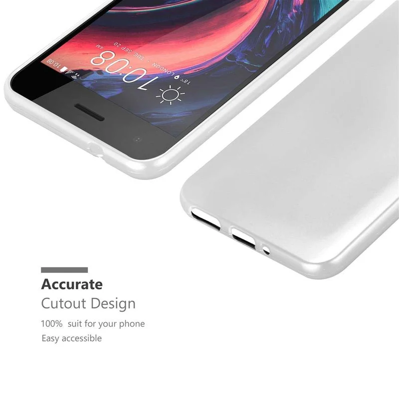Cadorabo Hülle kompatibel mit HTC Desire 10 PRO Schutzhülle aus flexiblem TPU Silikon