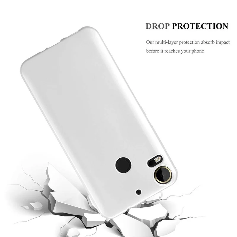Cadorabo Hülle kompatibel mit HTC Desire 10 PRO Schutzhülle aus flexiblem TPU Silikon