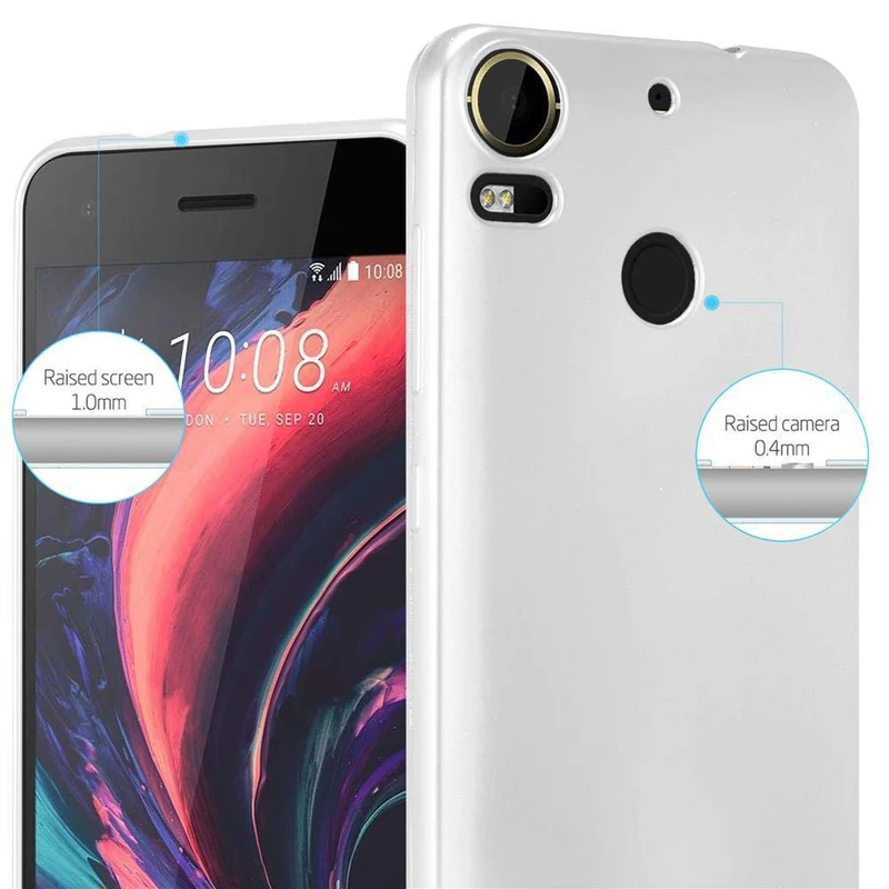 Cadorabo Hülle kompatibel mit HTC Desire 10 PRO Schutzhülle aus flexiblem TPU Silikon