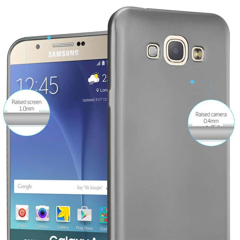 Cadorabo Hülle kompatibel mit Samsung Galaxy A8 2015 Schutzhülle aus flexiblem TPU Silikon