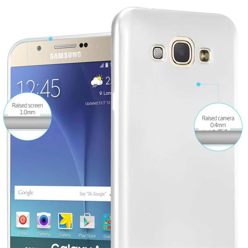 Cadorabo Hülle kompatibel mit Samsung Galaxy A8 2015 Schutzhülle aus flexiblem TPU Silikon