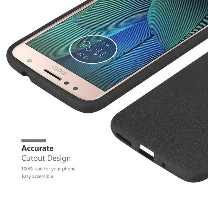 Cadorabo Hülle kompatibel mit Motorola MOTO G5S PLUS Schutzhülle aus flexiblem TPU Silikon