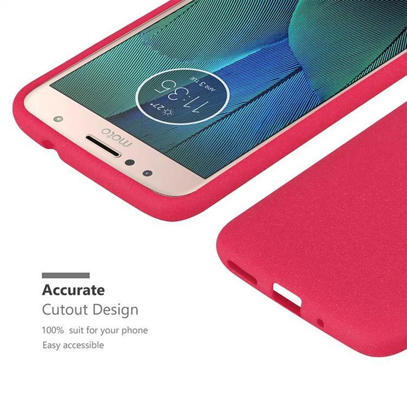Cadorabo Hülle kompatibel mit Motorola MOTO G5S PLUS Schutzhülle aus flexiblem TPU Silikon