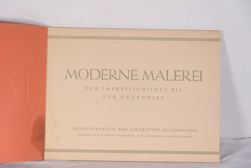 „Moderne Malerei von Impressionismus bis zur Gegenwart“ 1933 – Stickeralbum
