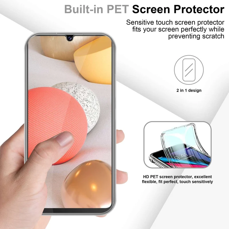 Cadorabo Hülle kompatibel mit Samsung Galaxy A42 4G 360° Full Body Schutzhülle - Front- und Rückenschutz, Rundumschutz mit Displayschutz