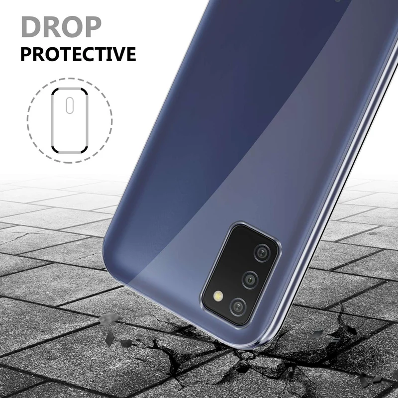 Cadorabo Hülle kompatibel mit Samsung Galaxy A03s 360° Full Body Schutzhülle - Front- und Rückenschutz, Rundumschutz mit Displayschutz