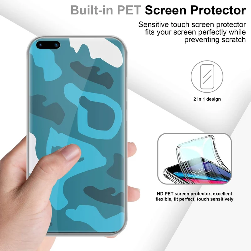Cadorabo Hülle kompatibel mit Huawei P40 PRO / P40 PRO+ 360° Full Body Schutzhülle - Front- und Rückenschutz, Rundumschutz mit Displayschutz