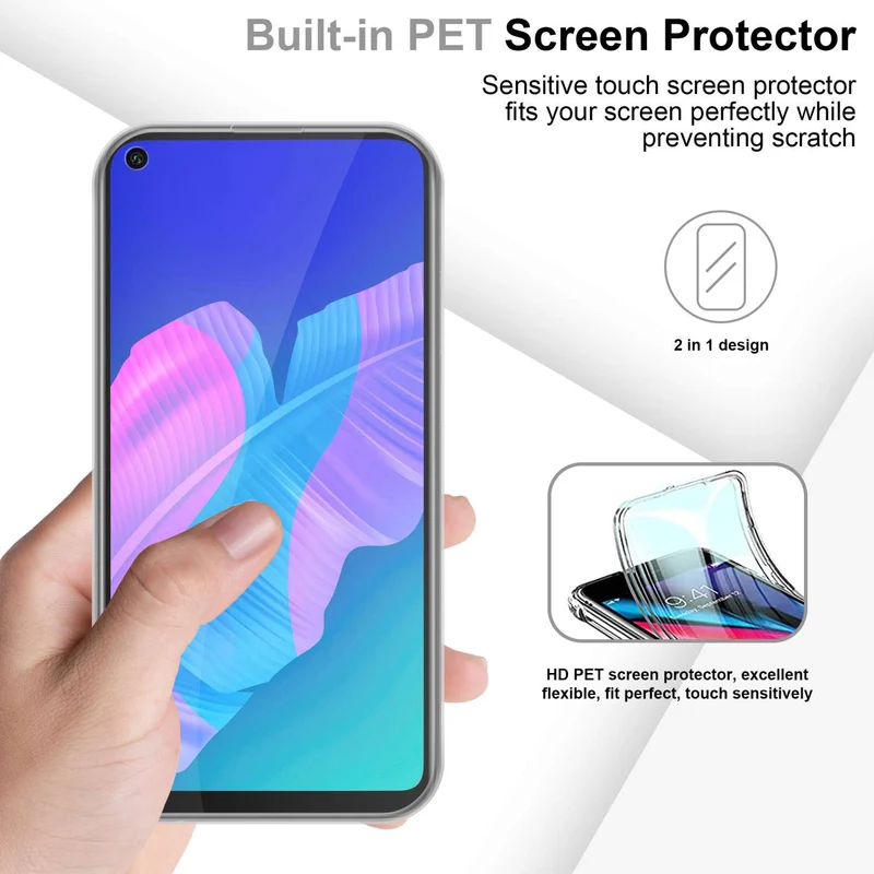 Cadorabo Hülle kompatibel mit Huawei P40 LITE E 360° Full Body Schutzhülle - Front- und Rückenschutz, Rundumschutz mit Displayschutz