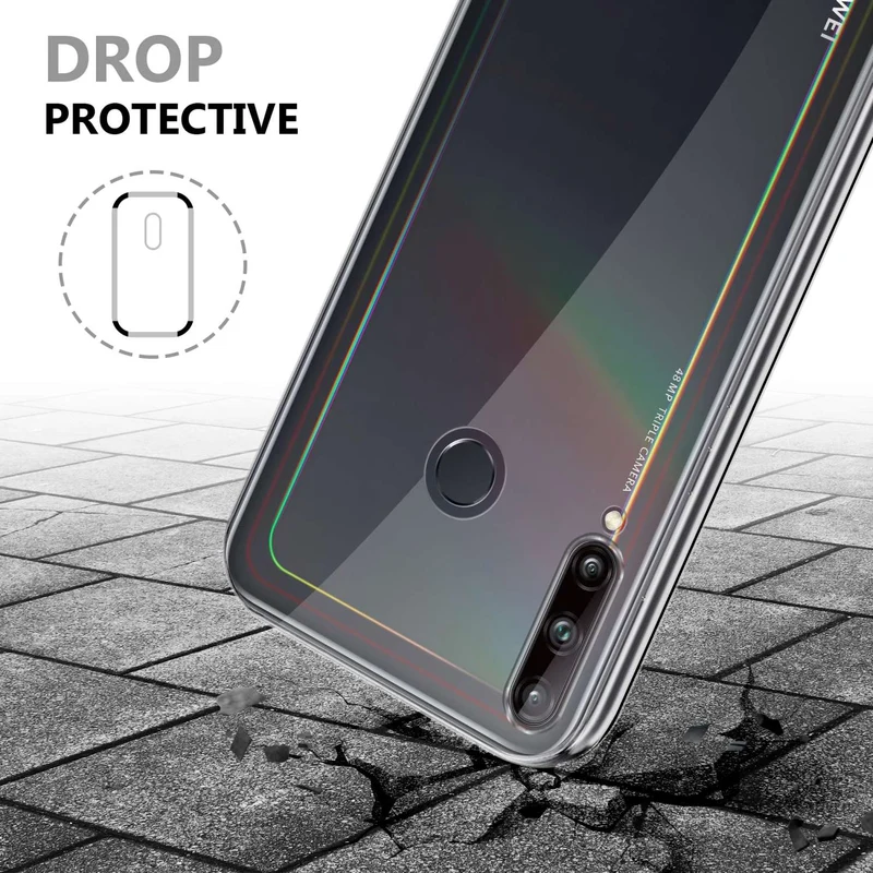 Cadorabo Hülle kompatibel mit Huawei P40 LITE E 360° Full Body Schutzhülle - Front- und Rückenschutz, Rundumschutz mit Displayschutz