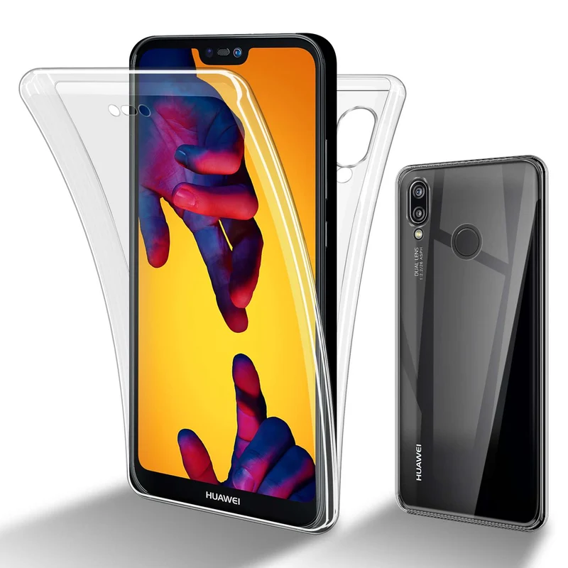 Cadorabo Hülle kompatibel mit Huawei P20 LITE 2018 / NOVA 3E 360° Full Body Schutzhülle - Front- und Rückenschutz, Rundumschutz mit Displayschutz