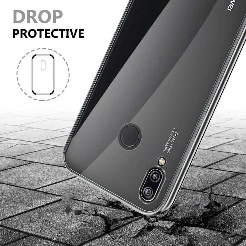 Cadorabo Hülle kompatibel mit Huawei P20 LITE 2018 / NOVA 3E 360° Full Body Schutzhülle - Front- und Rückenschutz, Rundumschutz mit Displayschutz