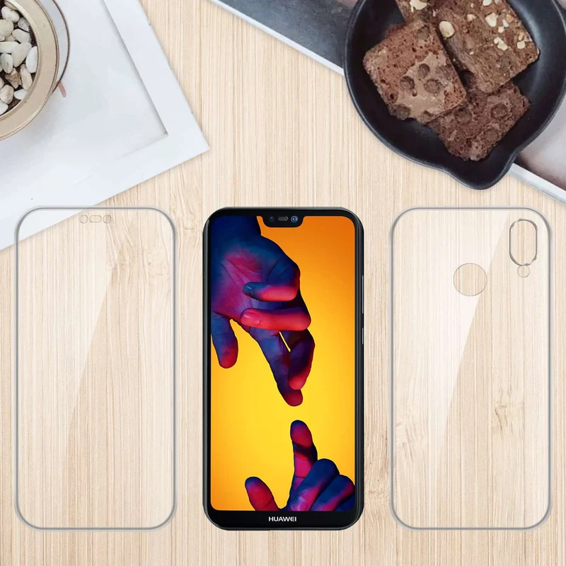 Cadorabo Hülle kompatibel mit Huawei P20 LITE 2018 / NOVA 3E 360° Full Body Schutzhülle - Front- und Rückenschutz, Rundumschutz mit Displayschutz