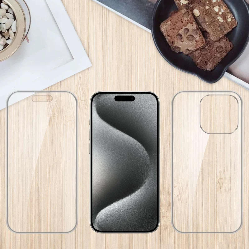 Cadorabo Hülle kompatibel mit Apple iPhone 15 PRO 360° Full Body Schutzhülle - Front- und Rückenschutz, Rundumschutz mit Displayschutz