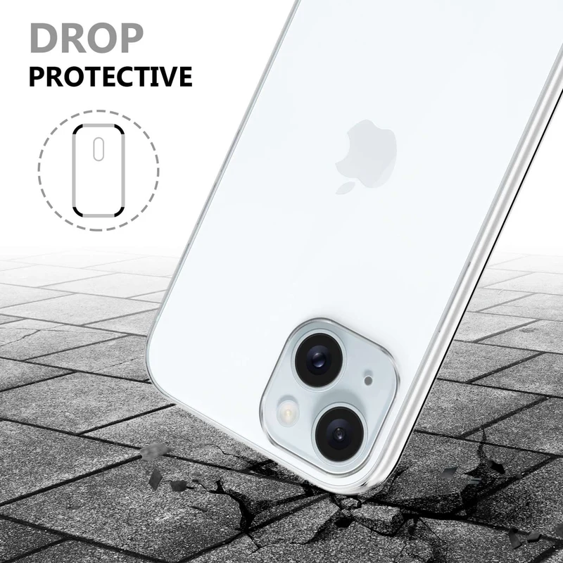 Cadorabo Hülle kompatibel mit Apple iPhone 15 360° Full Body Schutzhülle - Front- und Rückenschutz, Rundumschutz mit Displayschutz