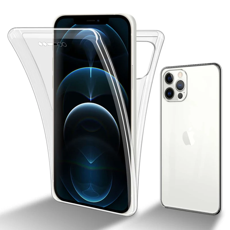 Cadorabo Hülle kompatibel mit Apple iPhone 12 / 12 PRO 360° Full Body Schutzhülle - Front- und Rückenschutz, Rundumschutz mit Displayschutz