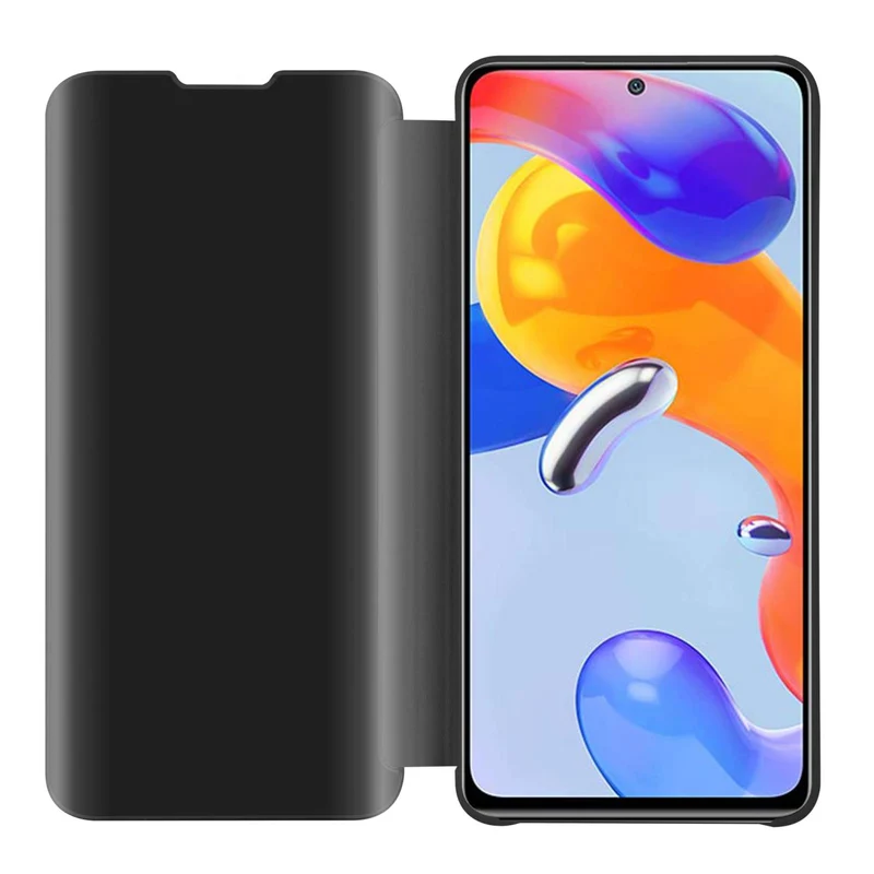 Cadorabo Hülle kompatibel mit Xiaomi RedMi NOTE 11 PRO 4G / 5G Clear View Spiegel Schutzhülle mit Standfunktion 360 Grad Schutz