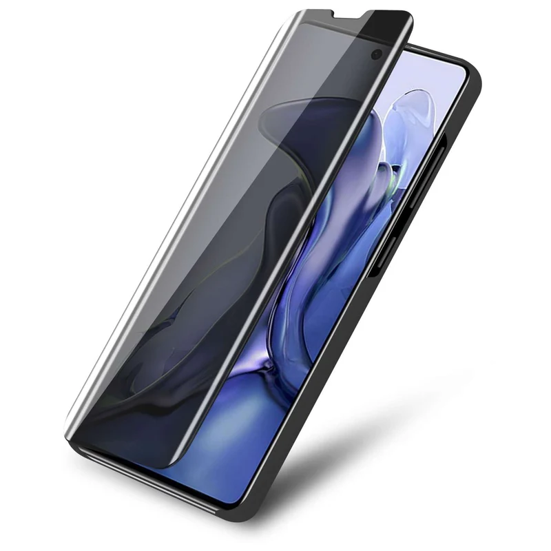 Cadorabo Hülle kompatibel mit Xiaomi 11T / 11T PRO Clear View Spiegel Schutzhülle mit Standfunktion 360 Grad Schutz