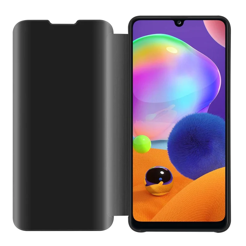 Cadorabo Hülle kompatibel mit Samsung Galaxy A31 Clear View Spiegel Schutzhülle mit Standfunktion 360 Grad Schutz