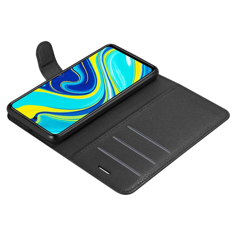 Cadorabo Hülle kompatibel mit Xiaomi RedMi NOTE 9 PRO / NOTE 9S Schutzhülle mit Magnetverschluss, Standfunktion und Kartenfach