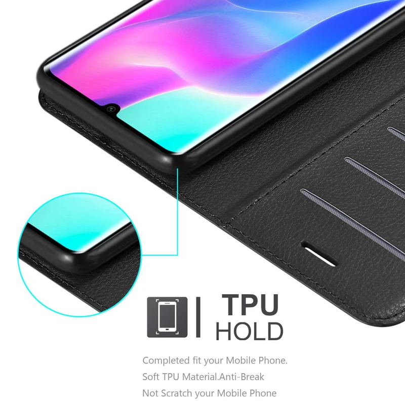 Cadorabo Hülle kompatibel mit Xiaomi Mi NOTE 10 LITE Schutzhülle mit Magnetverschluss, Standfunktion und Kartenfach