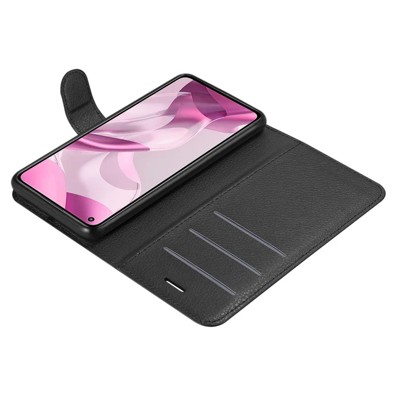 Cadorabo Hülle kompatibel mit Xiaomi Mi 11 LITE (4G / 5G) / 11 LITE NE Schutzhülle mit Magnetverschluss, Standfunktion und Kartenfach