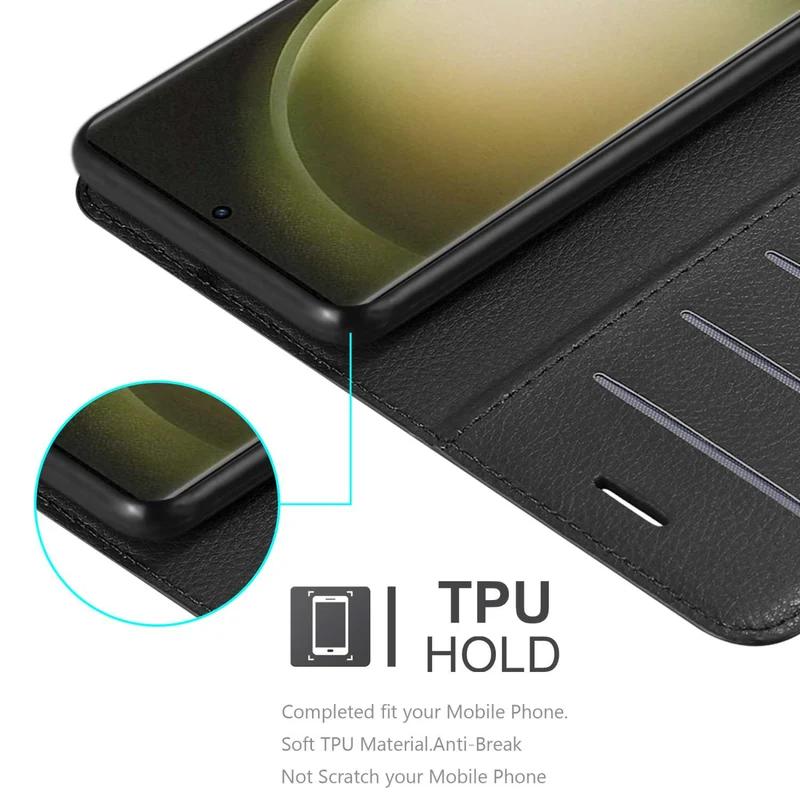 Cadorabo Hülle kompatibel mit Samsung Galaxy S23 ULTRA Schutzhülle mit Magnetverschluss, Standfunktion und Kartenfach
