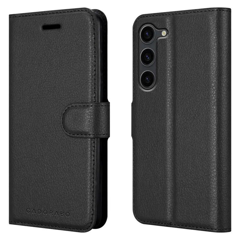 Cadorabo Hülle kompatibel mit Samsung Galaxy S23 Schutzhülle mit Magnetverschluss, Standfunktion und Kartenfach