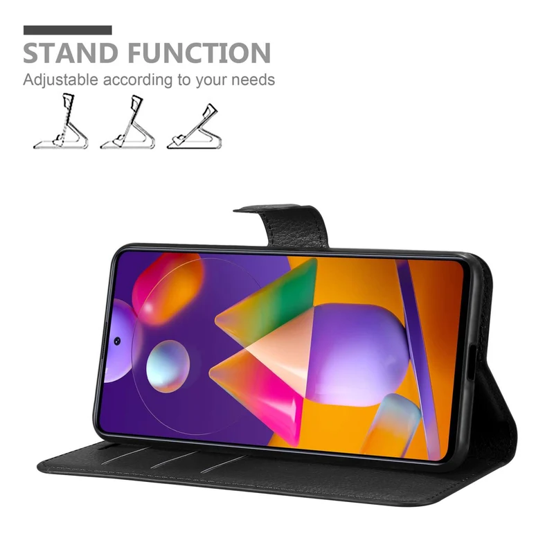 Cadorabo Hülle kompatibel mit Samsung Galaxy M31s Schutzhülle mit Magnetverschluss, Standfunktion und Kartenfach