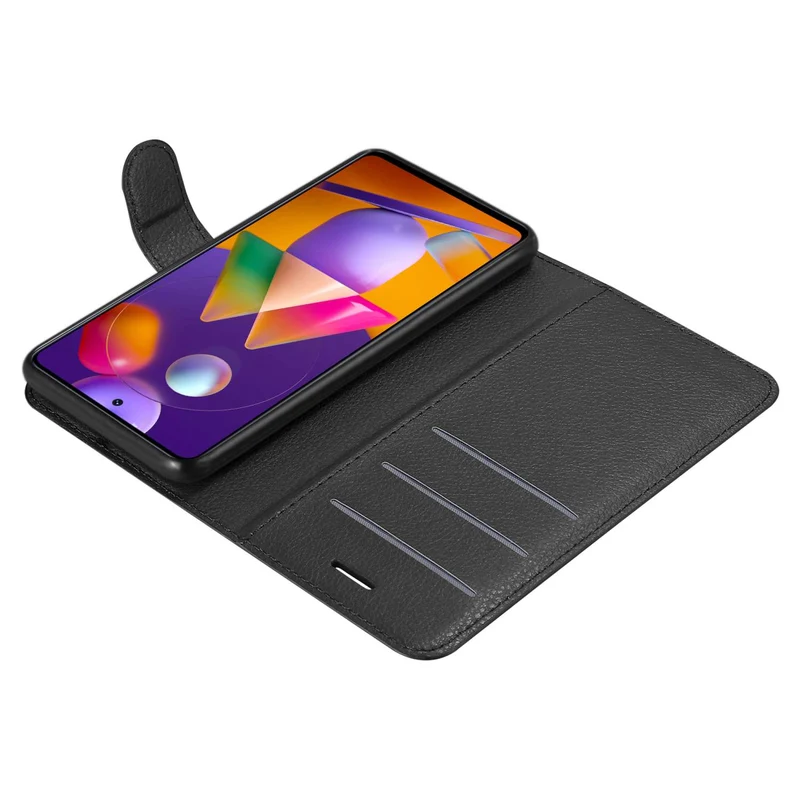 Cadorabo Hülle kompatibel mit Samsung Galaxy M31s Schutzhülle mit Magnetverschluss, Standfunktion und Kartenfach