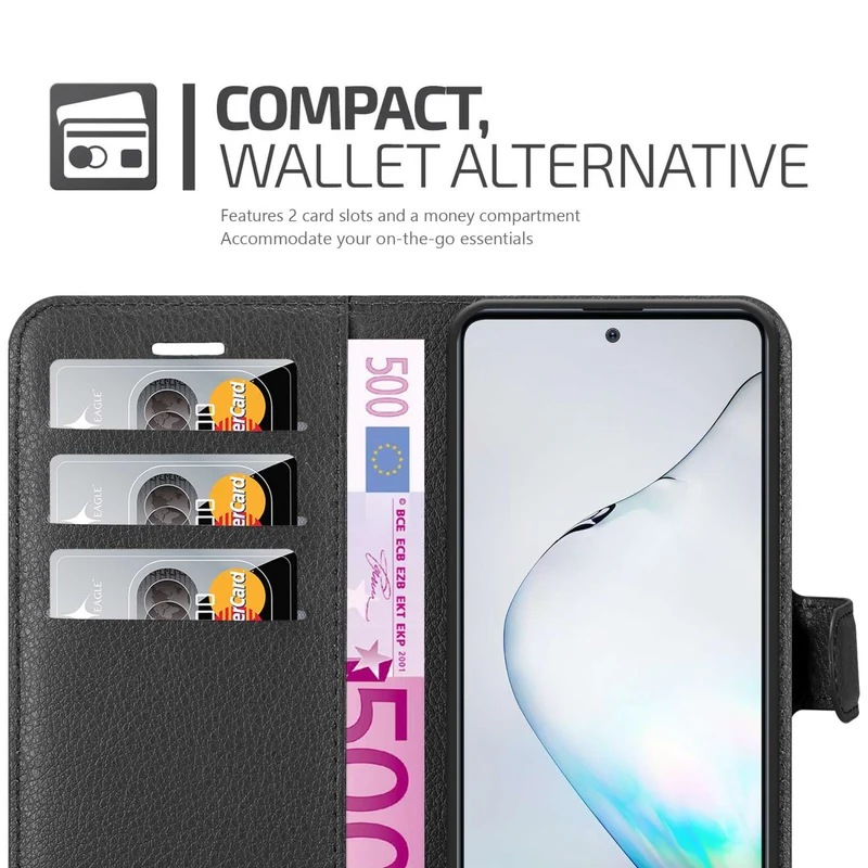 Cadorabo Hülle kompatibel mit Samsung Galaxy A81 / NOTE 10 LITE / M60s Schutzhülle mit Magnetverschluss, Standfunktion und Kartenfach