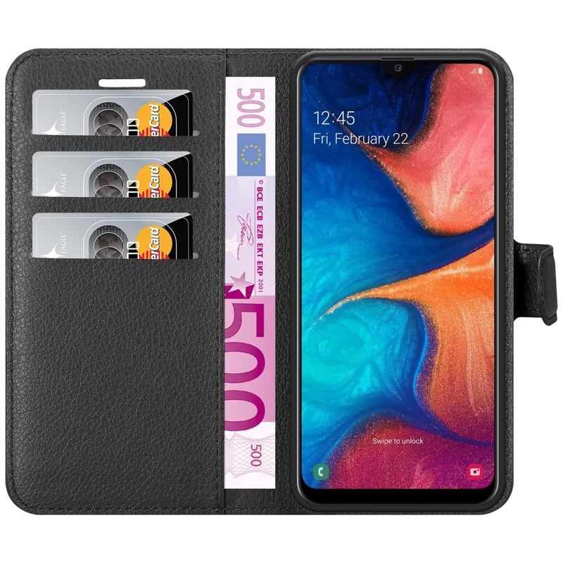 Cadorabo Hülle kompatibel mit Samsung Galaxy A20 / A30 / M10s Schutzhülle mit Magnetverschluss, Standfunktion und Kartenfach