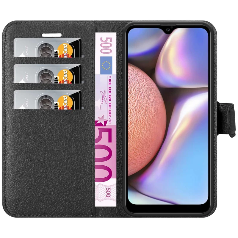 Cadorabo Hülle kompatibel mit Samsung Galaxy A10s / M01s Schutzhülle mit Magnetverschluss, Standfunktion und Kartenfach