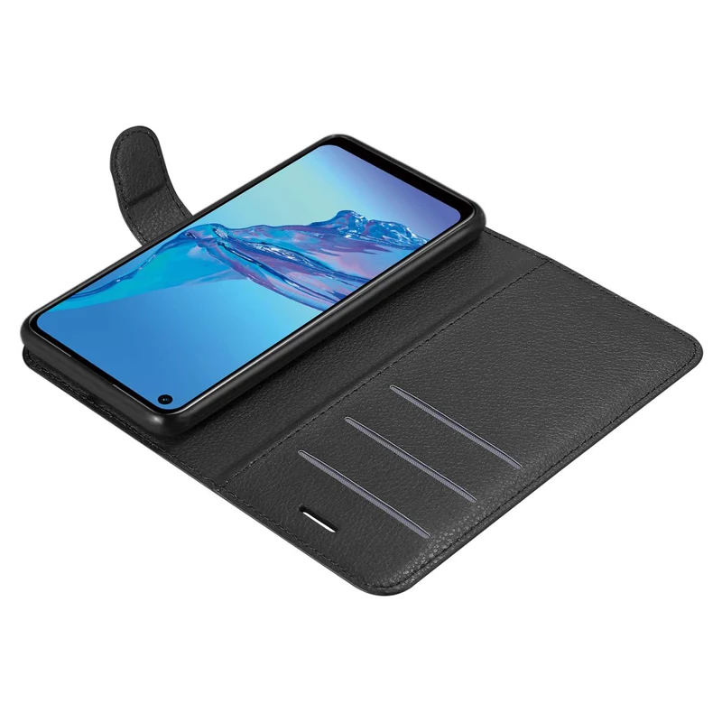 Cadorabo Hülle kompatibel mit Oppo A53s Schutzhülle mit Magnetverschluss, Standfunktion und Kartenfach