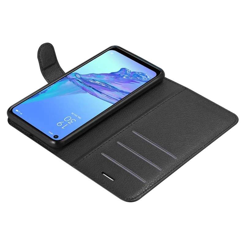 Cadorabo Hülle kompatibel mit Oppo A53 Schutzhülle mit Magnetverschluss, Standfunktion und Kartenfach