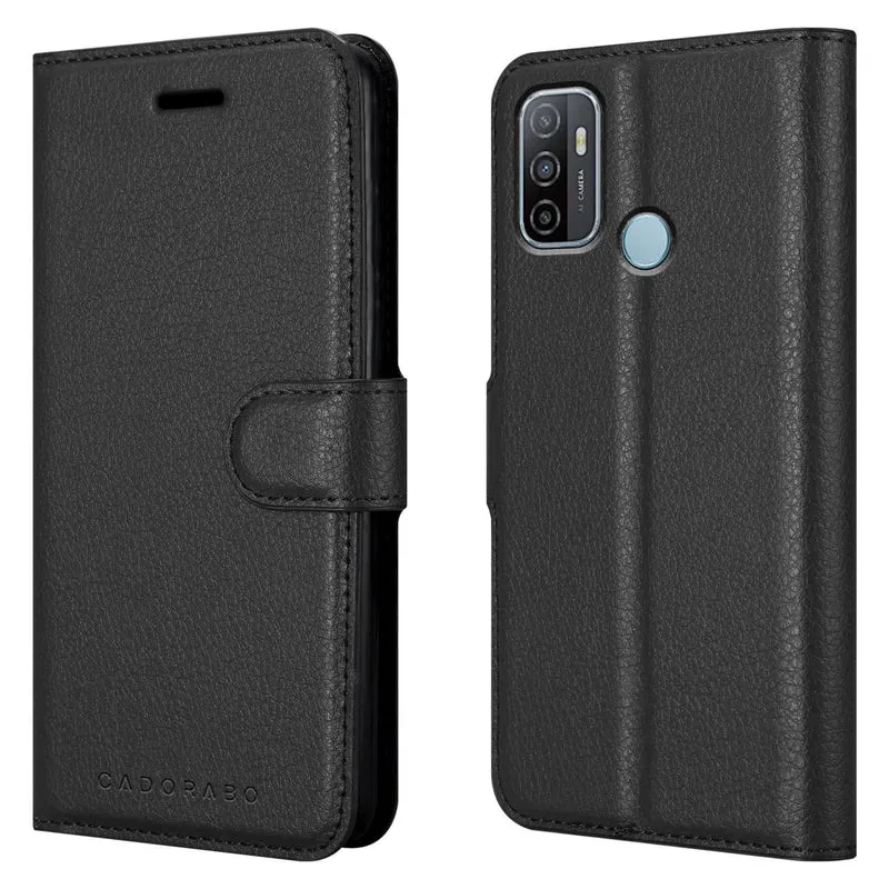 Cadorabo Hülle kompatibel mit Oppo A53 Schutzhülle mit Magnetverschluss, Standfunktion und Kartenfach