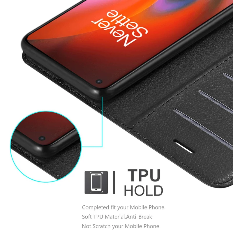 Cadorabo Hülle kompatibel mit OnePlus Nord 2 5G Schutzhülle mit Magnetverschluss, Standfunktion und Kartenfach